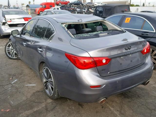 JN1BV7AR7EM680353 - 2014 INFINITI Q50 BASE GRAY photo 3