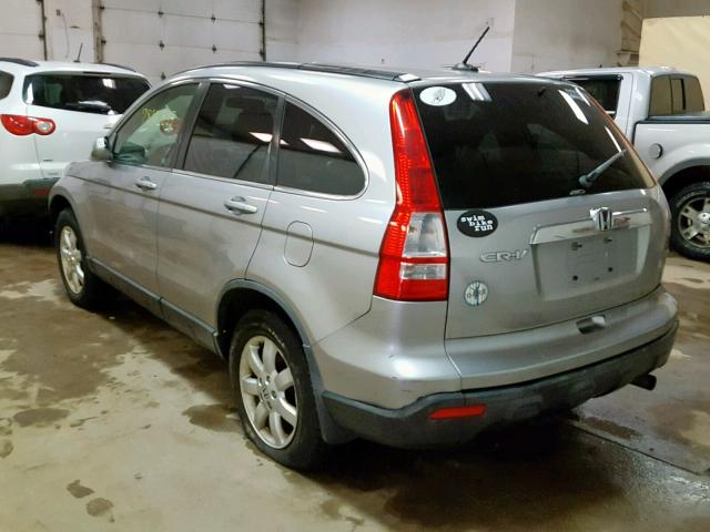 JHLRE48777C103400 - 2007 HONDA CR-V EXL SILVER photo 3