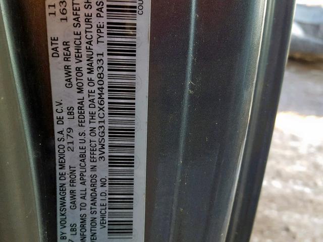 3VWSG31CX6M408331 - 2006 VOLKSWAGEN NEW BEETLE Grau Foto 10