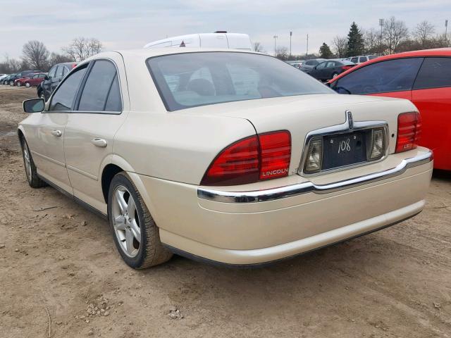 1LNHM86S22Y713108 - 2002 LINCOLN LS BEIGE photo 3