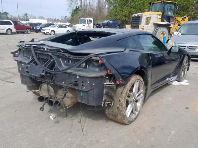 1G1YG2D73E5113977 - 2014 CHEVROLET CORVETTE S BLACK photo 4