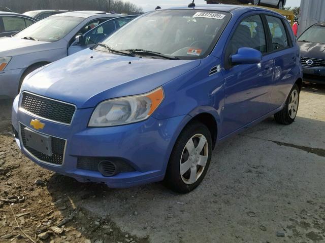 KL1TD66E19B636054 - 2009 CHEVROLET AVEO LS BLUE photo 2