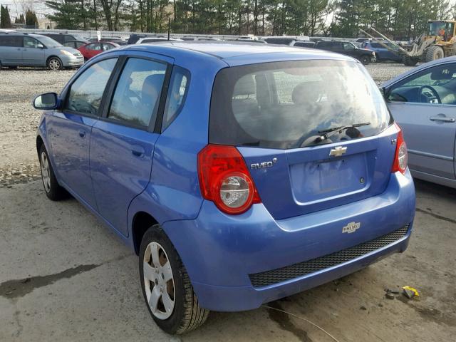 KL1TD66E19B636054 - 2009 CHEVROLET AVEO LS BLUE photo 3