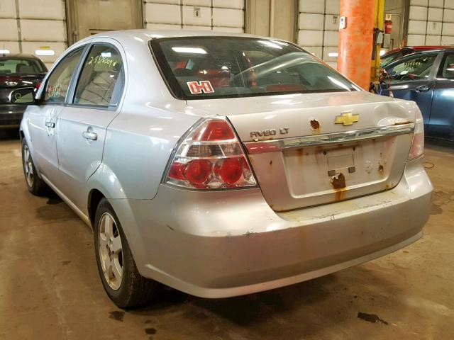 KL1TG56607B046032 - 2007 CHEVROLET AVEO LT SILVER photo 3