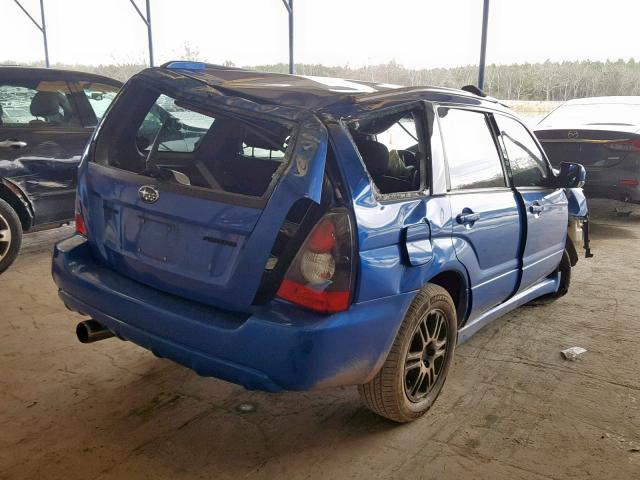 JF1SG66618H710630 - 2008 SUBARU FORESTER S BLUE photo 4