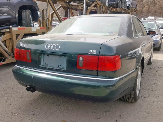 WAUFL54D2YN002467 - 2000 AUDI A8 QUATTRO GREEN photo 4