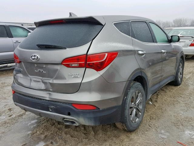 5XYZTDLB7GG309794 - 2016 HYUNDAI SANTA FE S GRAY photo 4