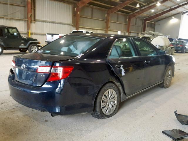 4T4BF1FK8CR260165 - 2012 TOYOTA CAMRY BASE BLACK photo 4