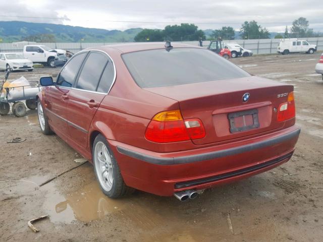 WBAAV53401FJ67259 - 2001 BMW 330 I RED photo 3