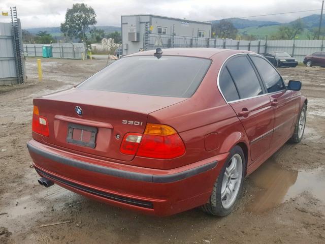 WBAAV53401FJ67259 - 2001 BMW 330 I RED photo 4