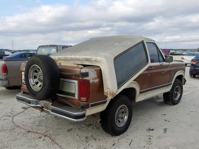 1FMDU15N2GLA09349 - 1986 FORD BRONCO U10 BROWN photo 4