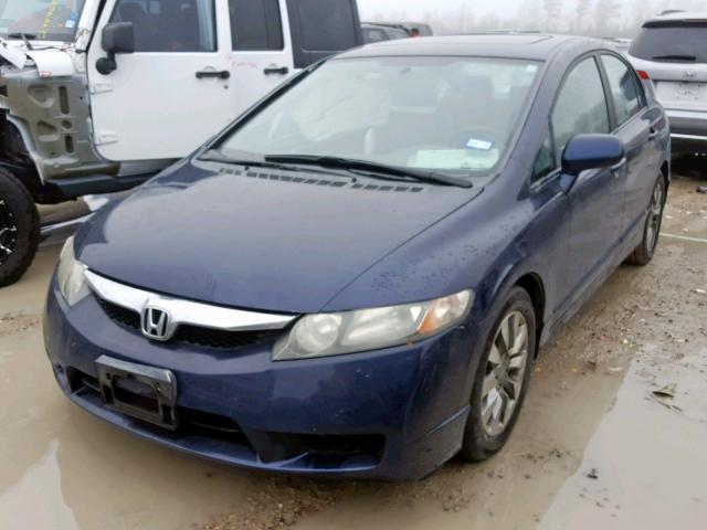 19XFA1F9XAE065630 - 2010 HONDA CIVIC EXL BLUE photo 2