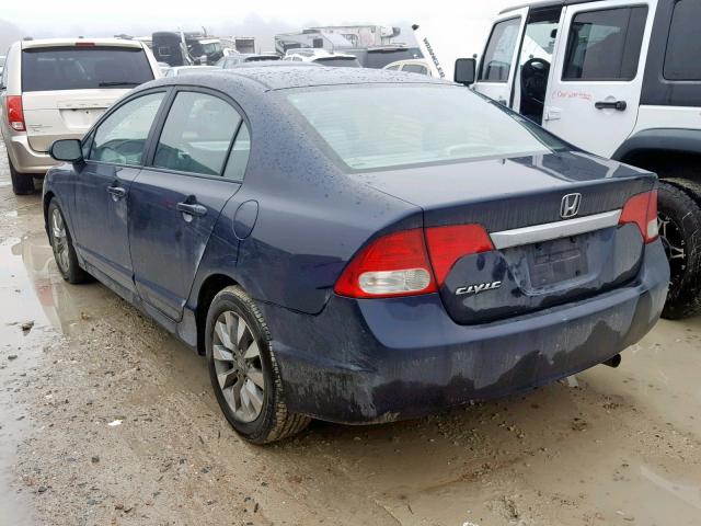 19XFA1F9XAE065630 - 2010 HONDA CIVIC EXL BLUE photo 3