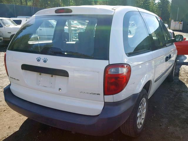 1C4GJ25B42B668845 - 2002 CHRYSLER VOYAGER WHITE photo 4