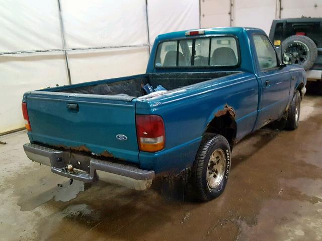 1FTCR10A1TPB10598 - 1996 FORD RANGER TEAL photo 4