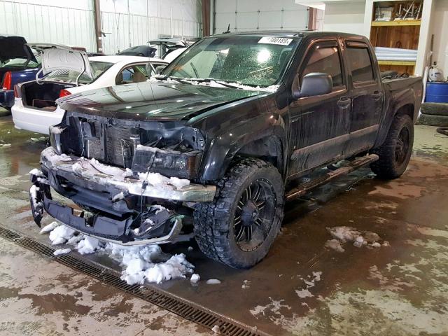 1GCDT13E288114665 - 2008 CHEVROLET COLORADO BLACK photo 2