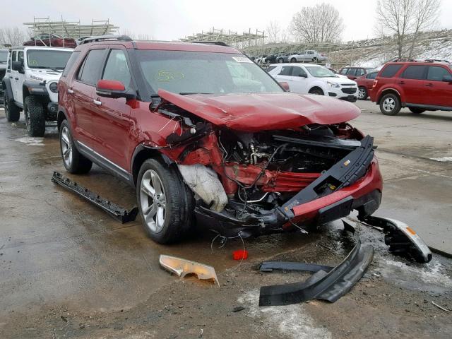 1FM5K8F88DGA79745 - 2013 FORD EXPLORER L RED photo 1