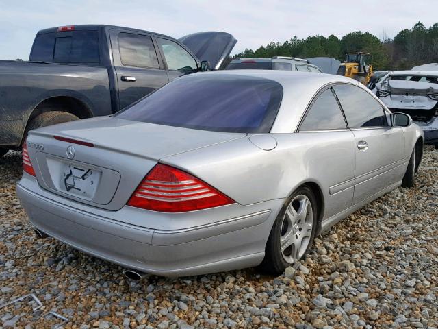 WDBPJ75J94A040517 - 2004 MERCEDES-BENZ CL 500 SILVER photo 4