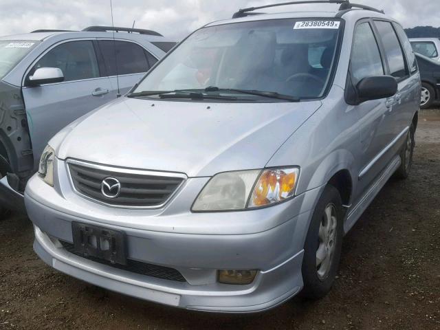 JM3LW28Y110203506 - 2001 MAZDA MPV WAGON SILVER photo 2