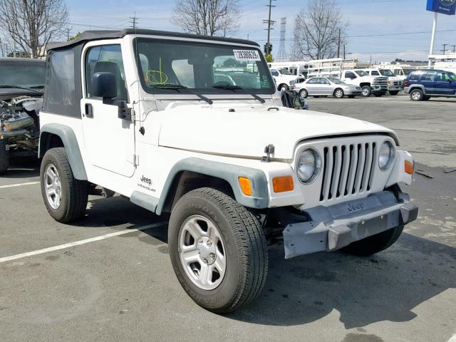 1J4FA29116P782317 - 2006 JEEP WRANGLER / WHITE photo 1