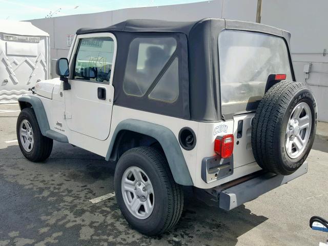 1J4FA29116P782317 - 2006 JEEP WRANGLER / WHITE photo 3