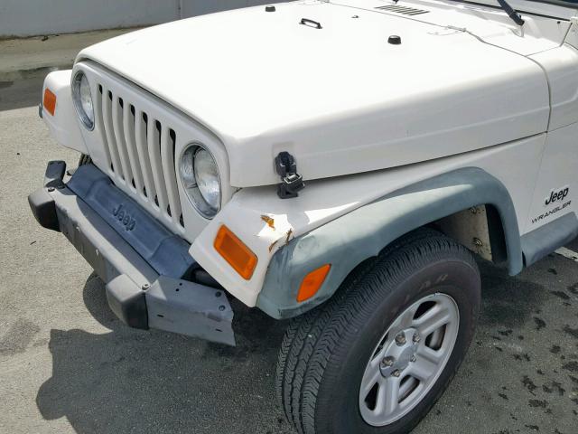 1J4FA29116P782317 - 2006 JEEP WRANGLER / WHITE photo 9