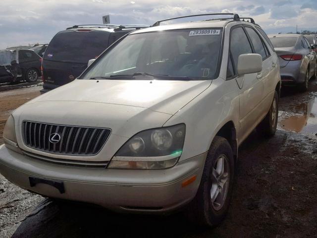 JT6HF10U4X0028847 - 1999 LEXUS RX 300 CREAM photo 2