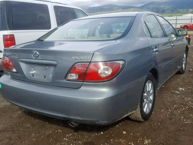 JTHBF30G230101663 - 2003 LEXUS ES 300 GRAY photo 4