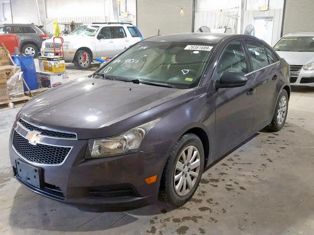 1G1PC5SH4B7141016 - 2011 CHEVROLET CRUZE LS BLUE photo 2