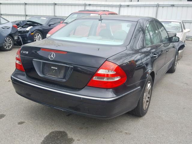 WDBUF65J24A489911 - 2004 MERCEDES-BENZ E 320 BLACK photo 4