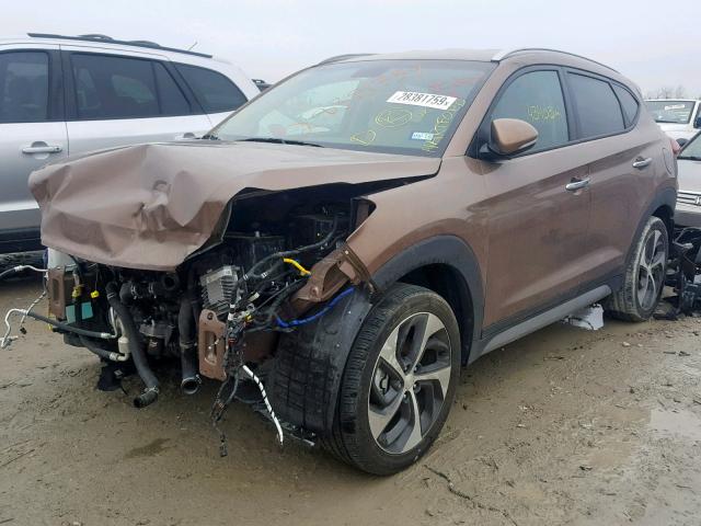 KM8J33A25HU366582 - 2017 HYUNDAI TUCSON LIM BROWN photo 2