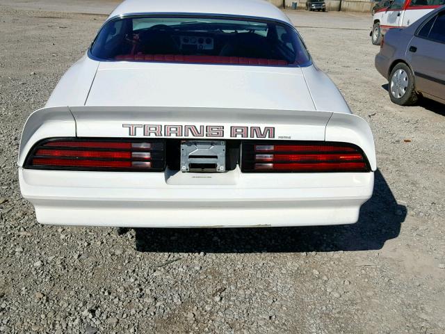 2W87Z8N176326 - 1978 PONTIAC TRANSAM WHITE photo 10