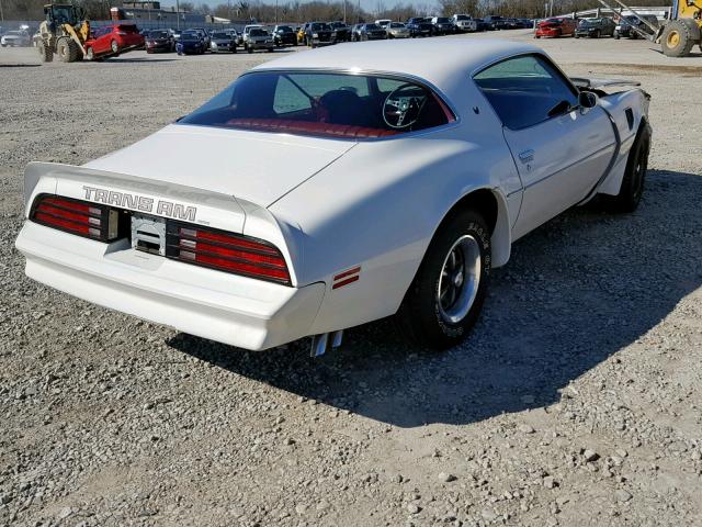 2W87Z8N176326 - 1978 PONTIAC TRANSAM WHITE photo 4