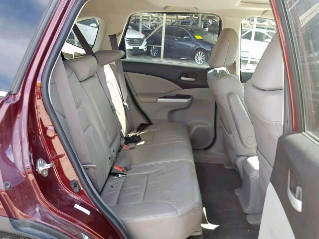 5J6RM4H72CL062940 - 2012 HONDA CR-V EXL RED photo 6