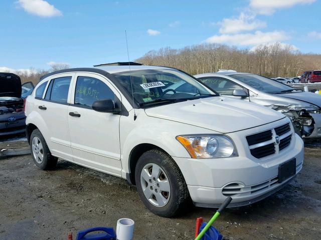 1B3HB28B57D522898 - 2007 DODGE CALIBER WHITE photo 1