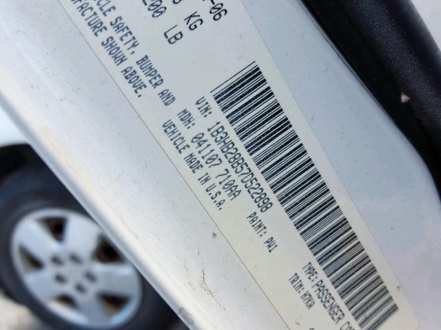 1B3HB28B57D522898 - 2007 DODGE CALIBER WHITE photo 10