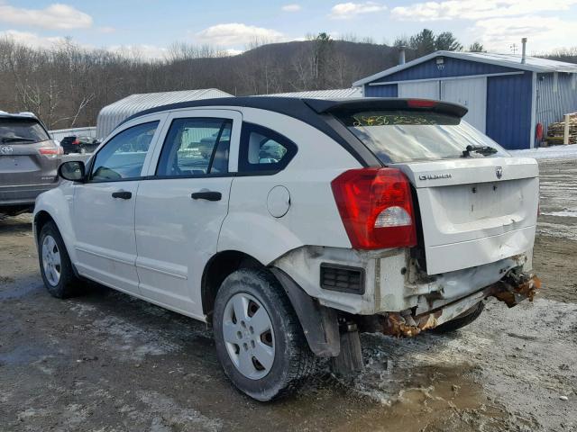 1B3HB28B57D522898 - 2007 DODGE CALIBER WHITE photo 3