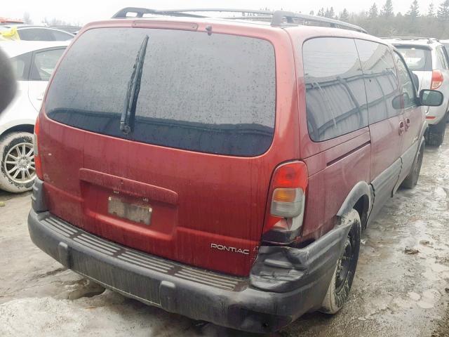 1GMDX03EX2D239003 - 2002 PONTIAC MONTANA BURGUNDY photo 4