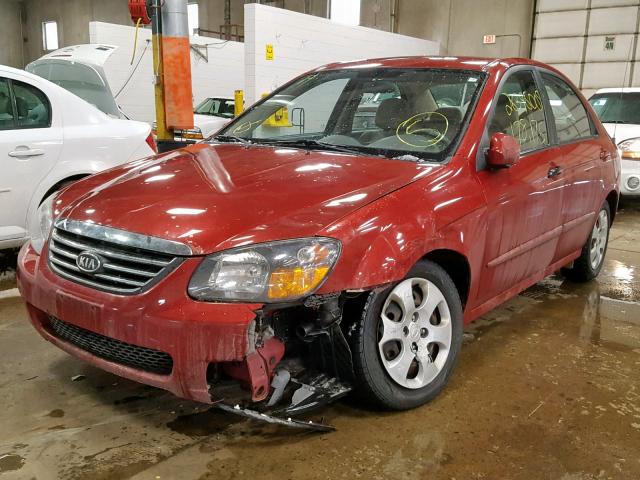 KNAFE221X95607792 - 2009 KIA SPECTRA EX RED photo 2