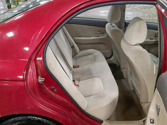 KNAFE221X95607792 - 2009 KIA SPECTRA EX RED photo 6