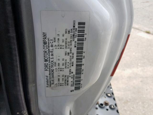 3FRNX65C98V058881 - 2008 FORD F650 SUPER WHITE photo 10