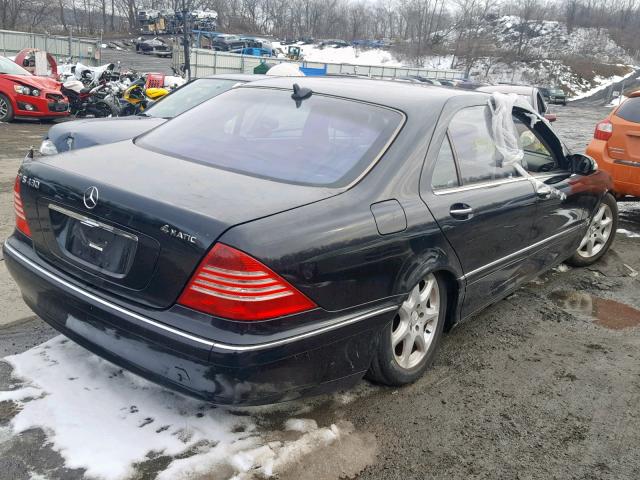 WDBNG83J04A424524 - 2004 MERCEDES-BENZ S 430 4MAT BLACK photo 4