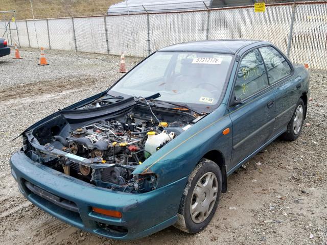 JF1GC4352YH502709 - 2000 SUBARU IMPREZA L GREEN photo 2