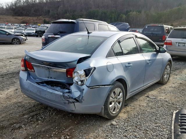 1G1PC5SH7C7206104 - 2012 CHEVROLET CRUZE LS BLUE photo 4