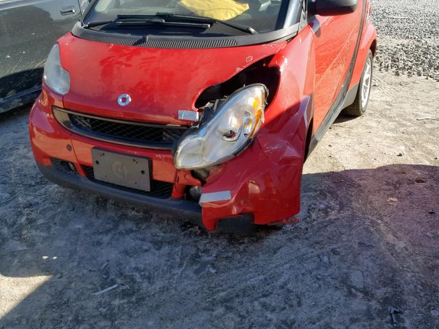 WMEEK31X79K211714 - 2009 SMART FORTWO PAS 红色 照片 9