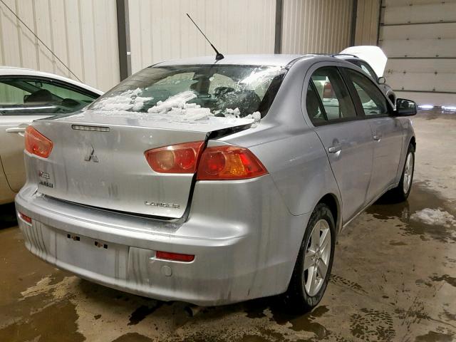 JA3AU26U68U601494 - 2008 MITSUBISHI LANCER ES SILVER photo 4