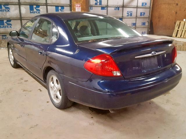 1FAFP55S32G103538 - 2002 FORD TAURUS SES BLUE photo 3