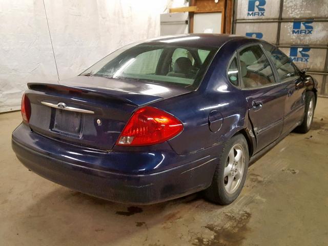 1FAFP55S32G103538 - 2002 FORD TAURUS SES BLUE photo 4