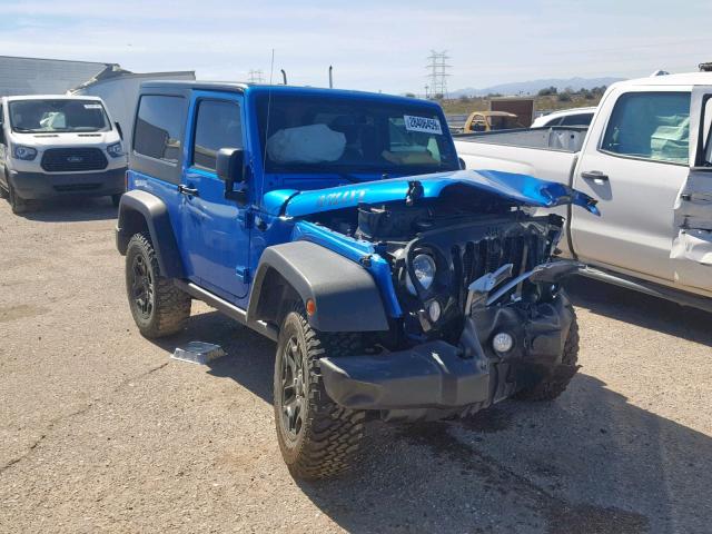 1C4AJWAG4GL160553 - 2016 JEEP WRANGLER S BLUE photo 1