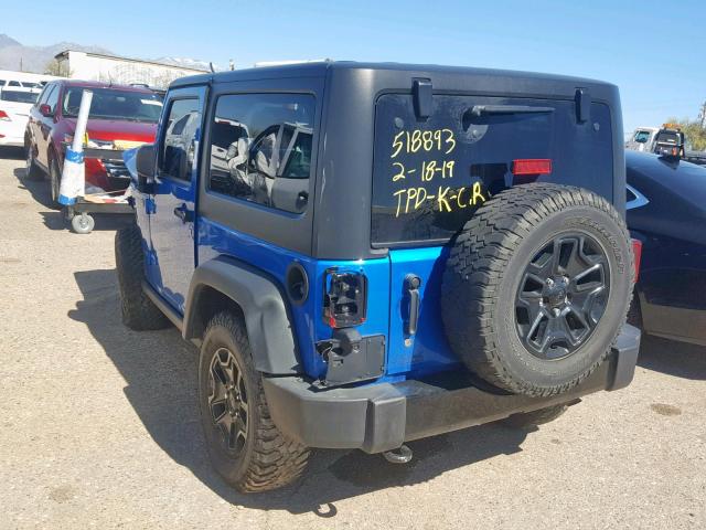 1C4AJWAG4GL160553 - 2016 JEEP WRANGLER S BLUE photo 3